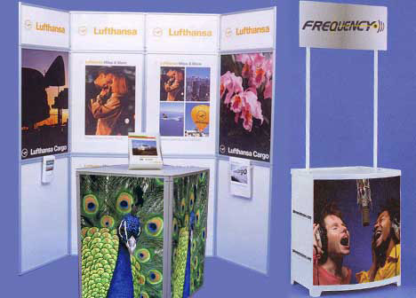 Werbung Druck: Messestand Messe Display